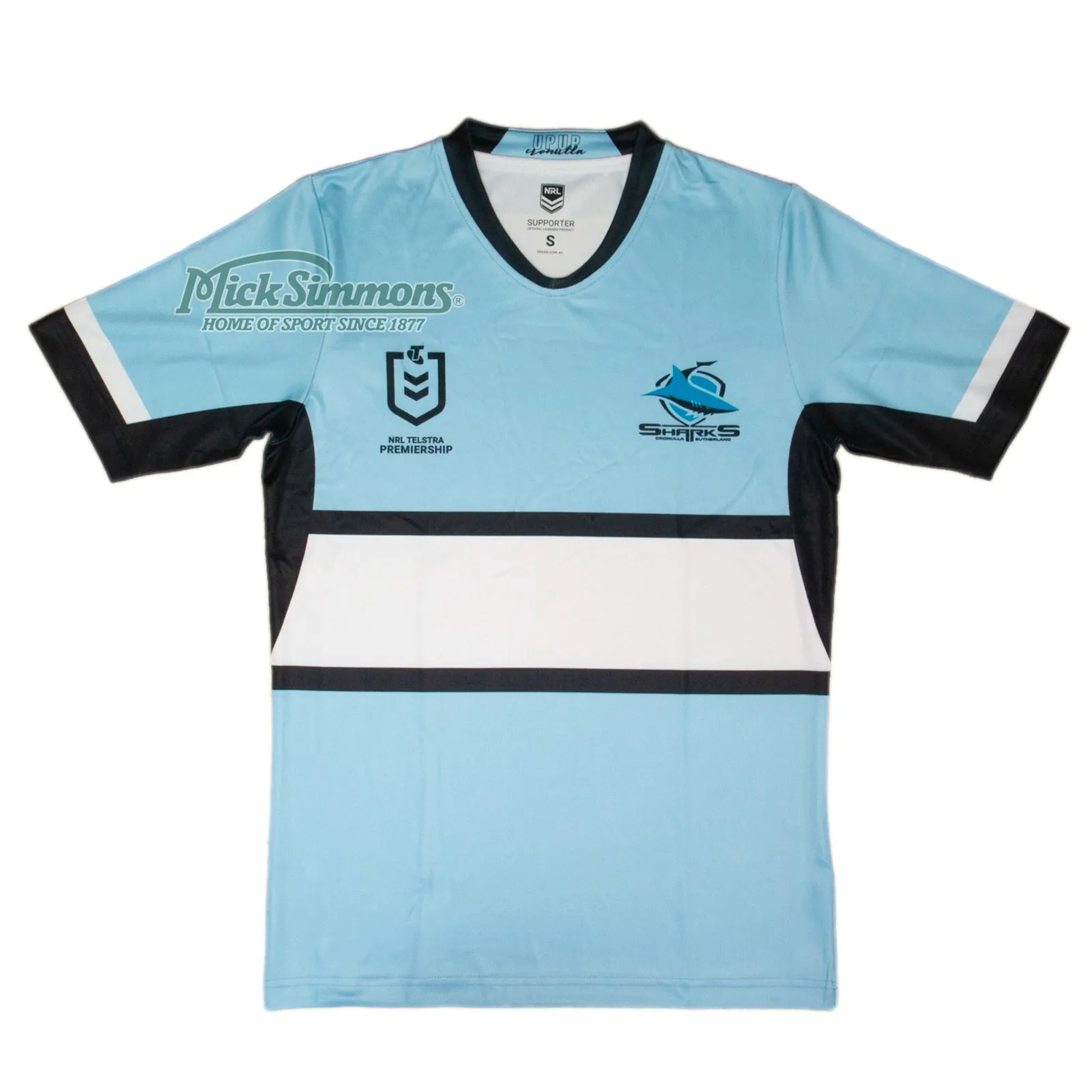 1 Cronulla Sharks Men's Home Supporter Jersey NRL Rugby League by Burley Sekem