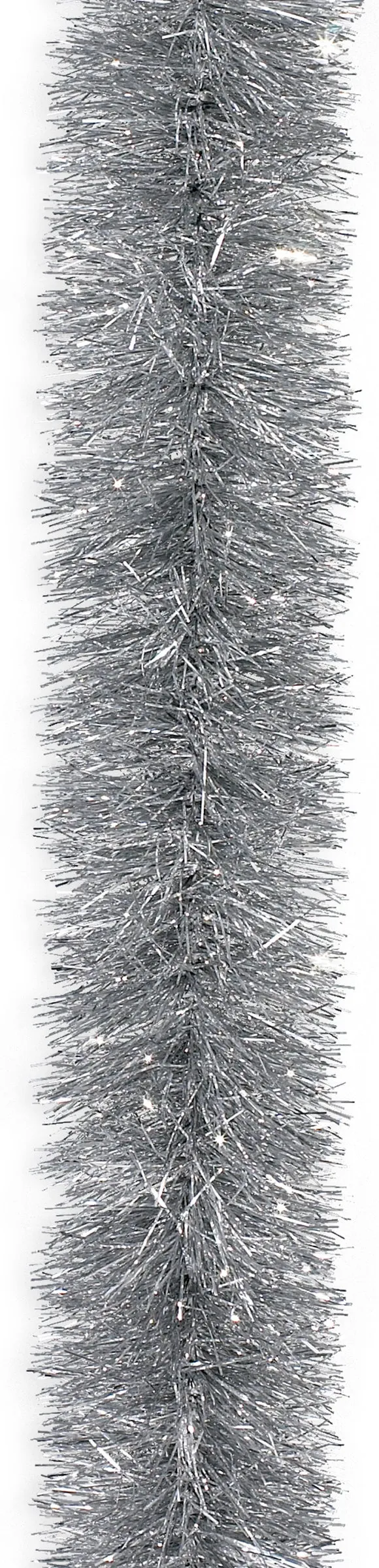 15' Super Plush Silver Tinsel Christmas Garland