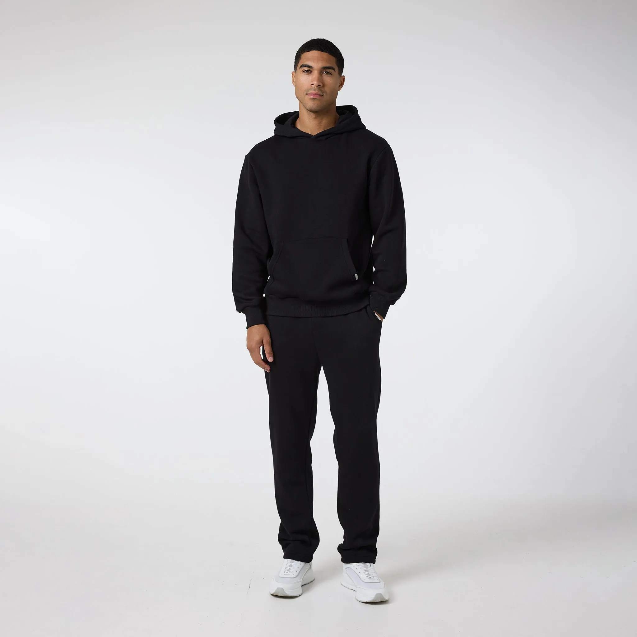 2-Pack Relaxed Fit Hoodies | Black / Grey Marl