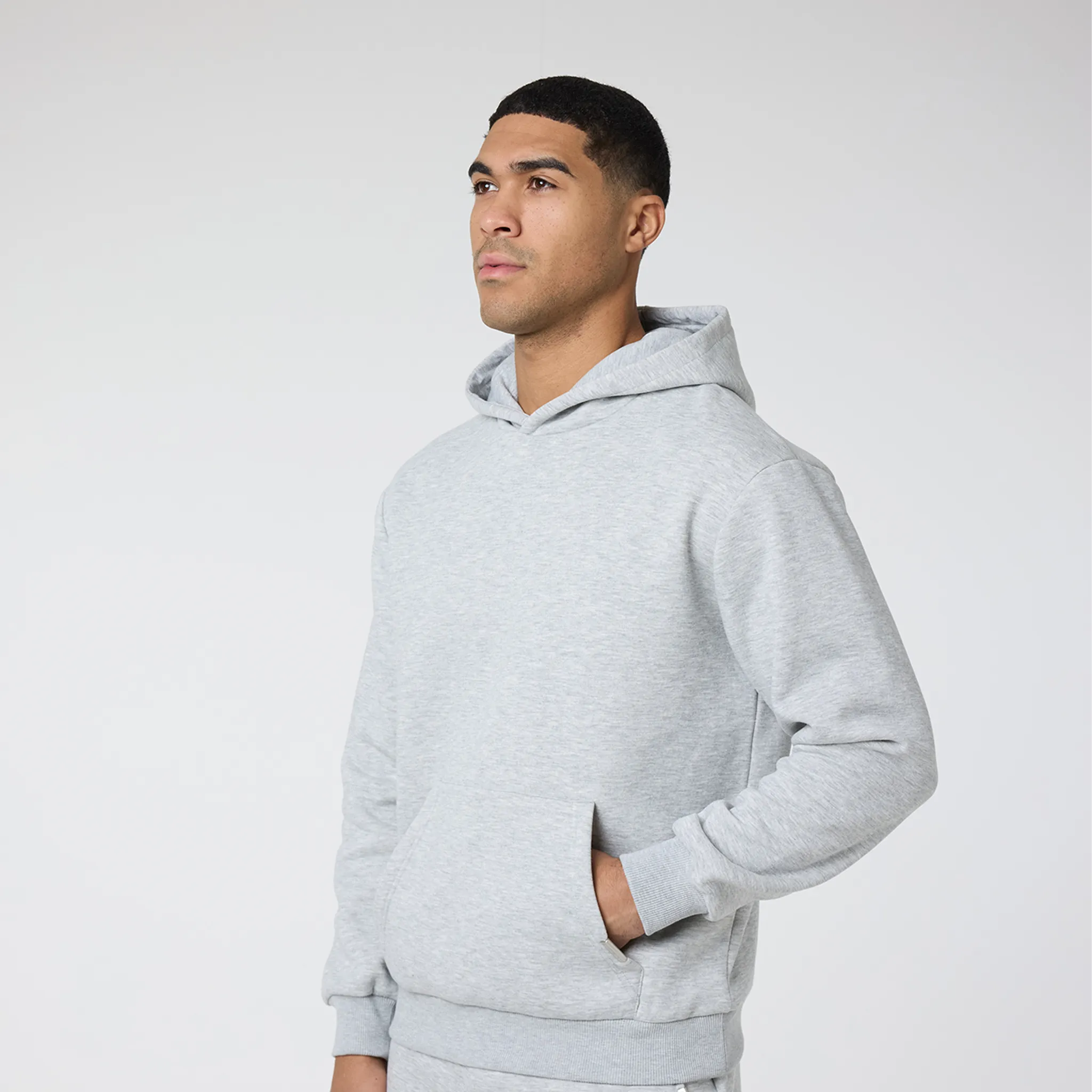 2-Pack Relaxed Fit Hoodies | Black / Grey Marl