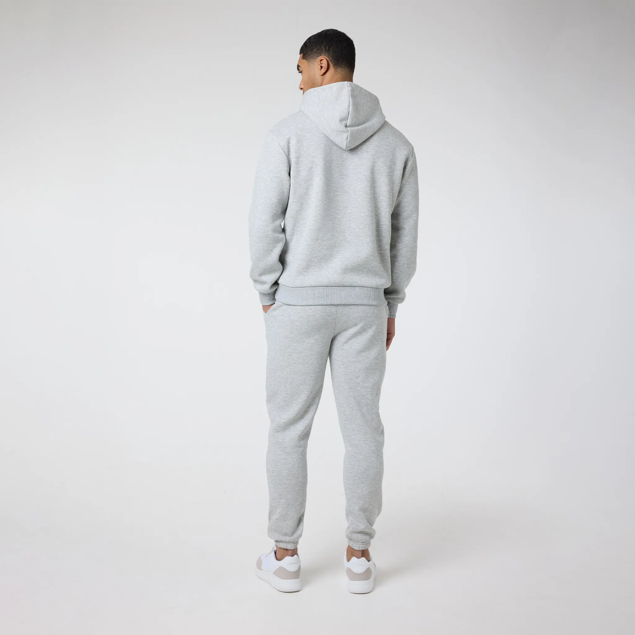 2-Pack Relaxed Fit Hoodies | Black / Grey Marl