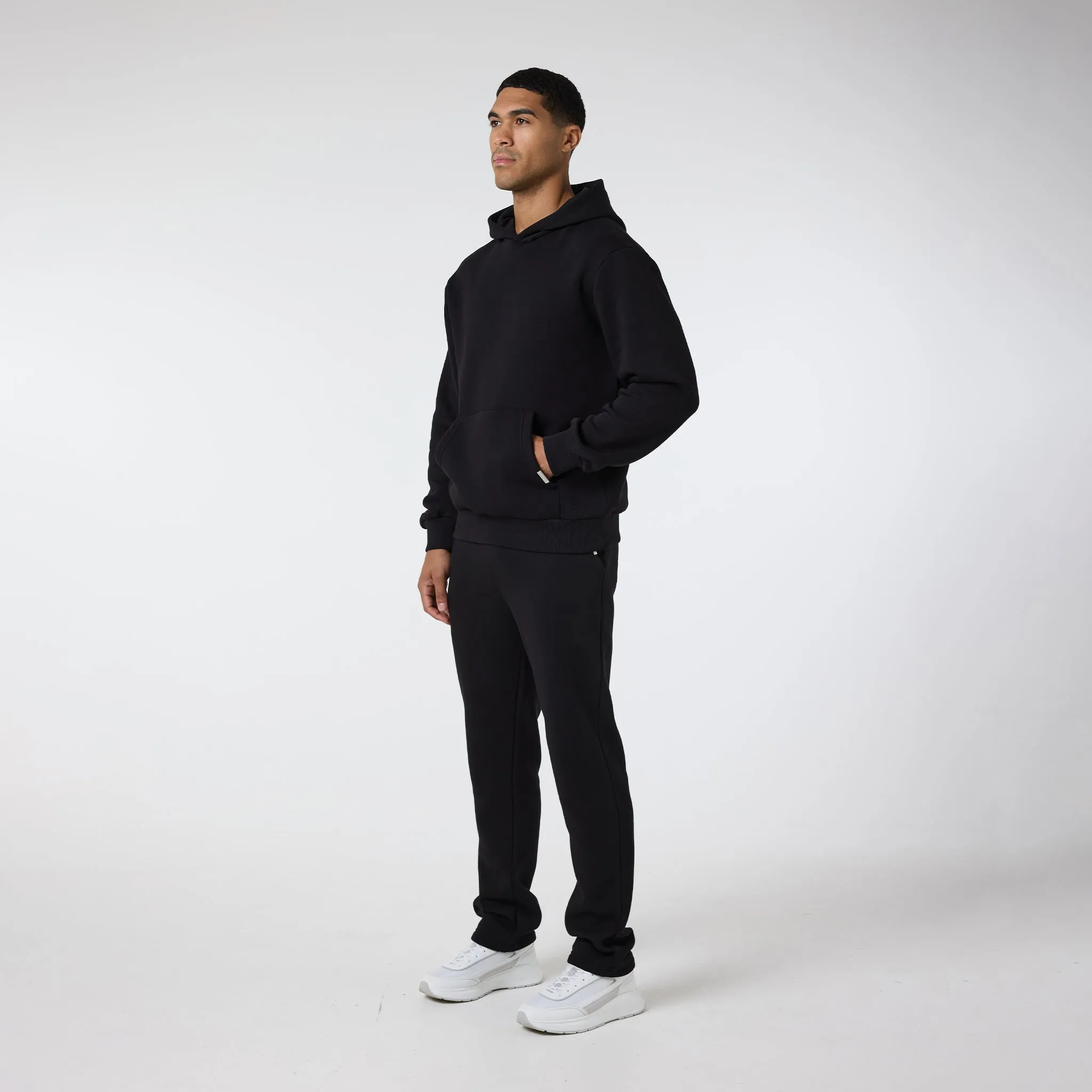 2-Pack Relaxed Fit Hoodies | Black / Grey Marl