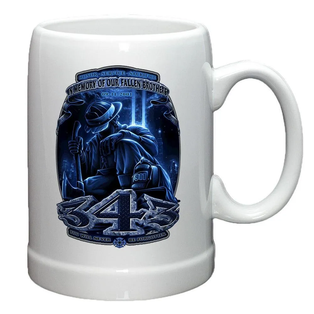 343 In Memory Of Our Fallen Brothers Stoneware Mug Set