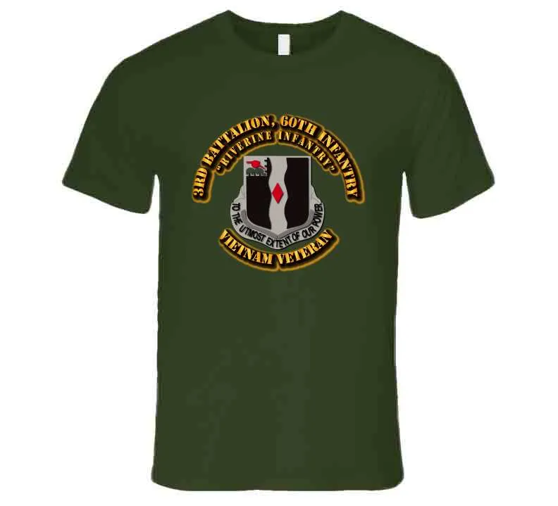 3rd Battalion, 60th Infantry (Riverine Infantry) Without service Ribbon T Shirt,Premium and Hoodie