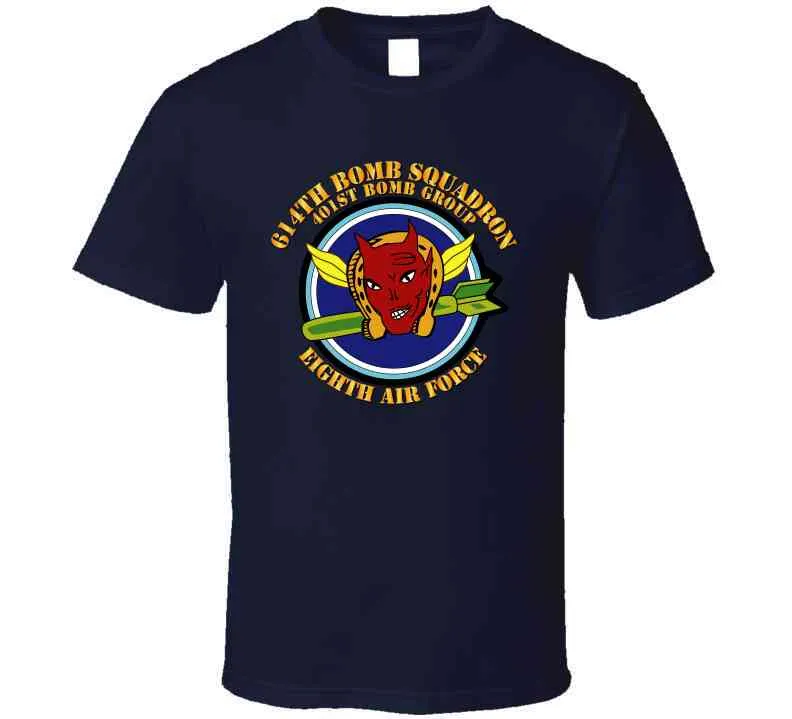 614th Bomb Squadron - 401st Bomb Group - 8th Air Force with Text T Shirt, Hoodie and Premium