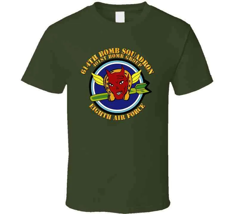 614th Bomb Squadron - 401st Bomb Group - 8th Air Force with Text T Shirt, Hoodie and Premium