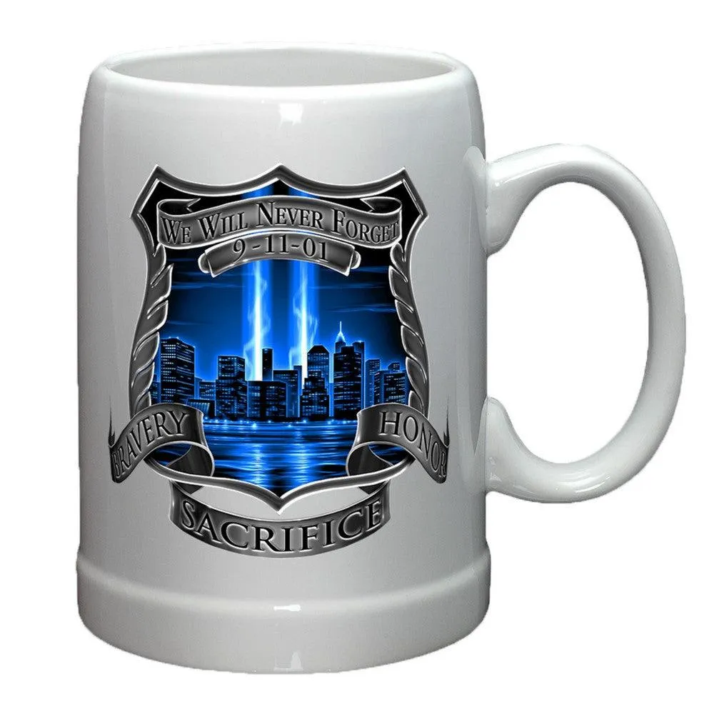 9/11 Police Blue Skies Stoneware Mug Set