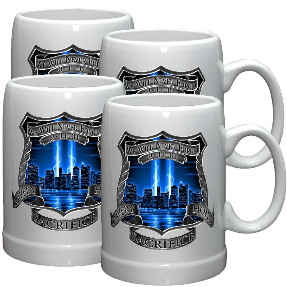 9/11 Police Blue Skies Stoneware Mug Set