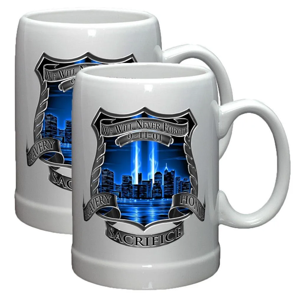 9/11 Police Blue Skies Stoneware Mug Set