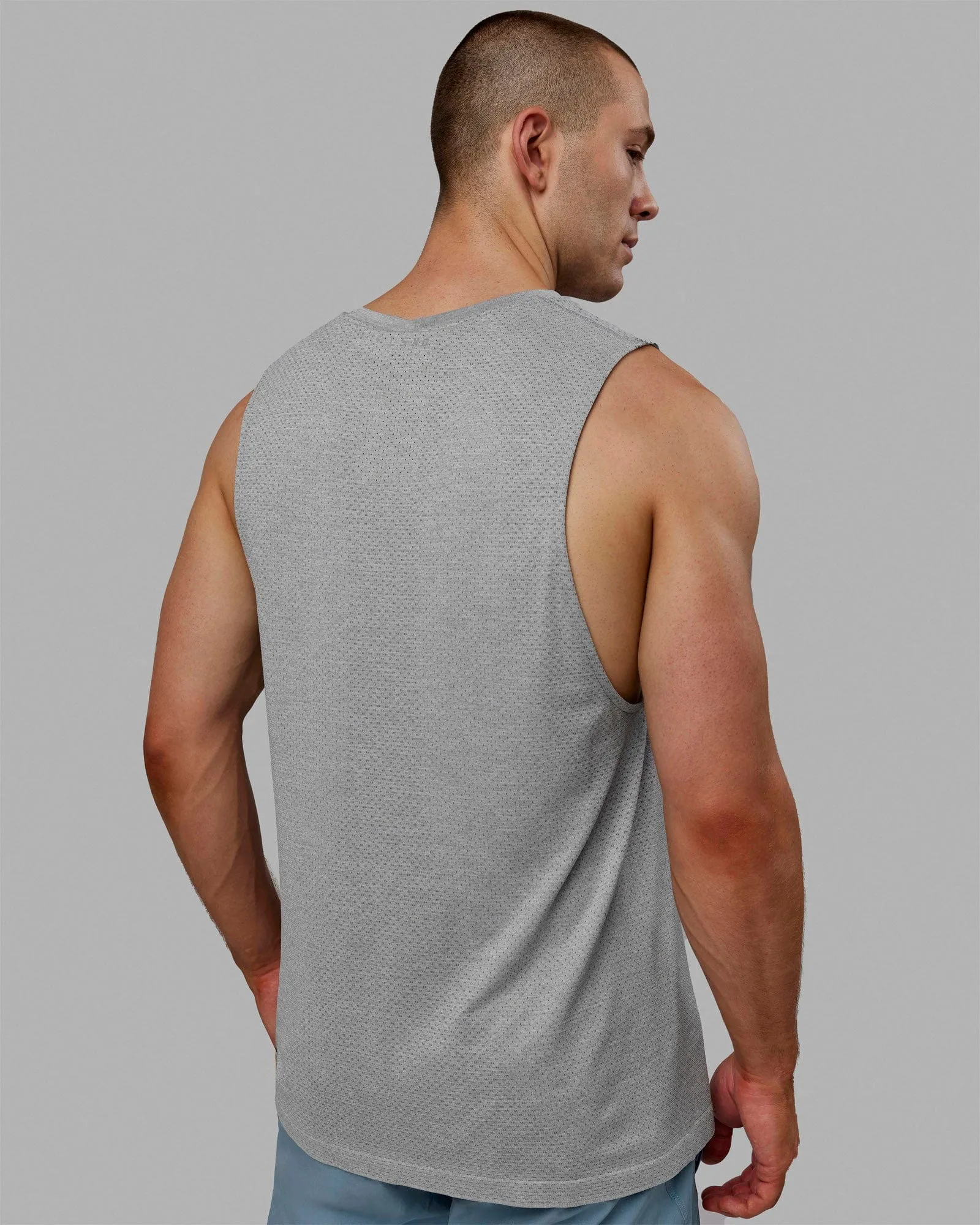 AeroFLX  Seamless Muscle Tank - Light Grey Marl