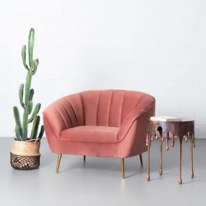 AUDREY - Pink Velvet Chair