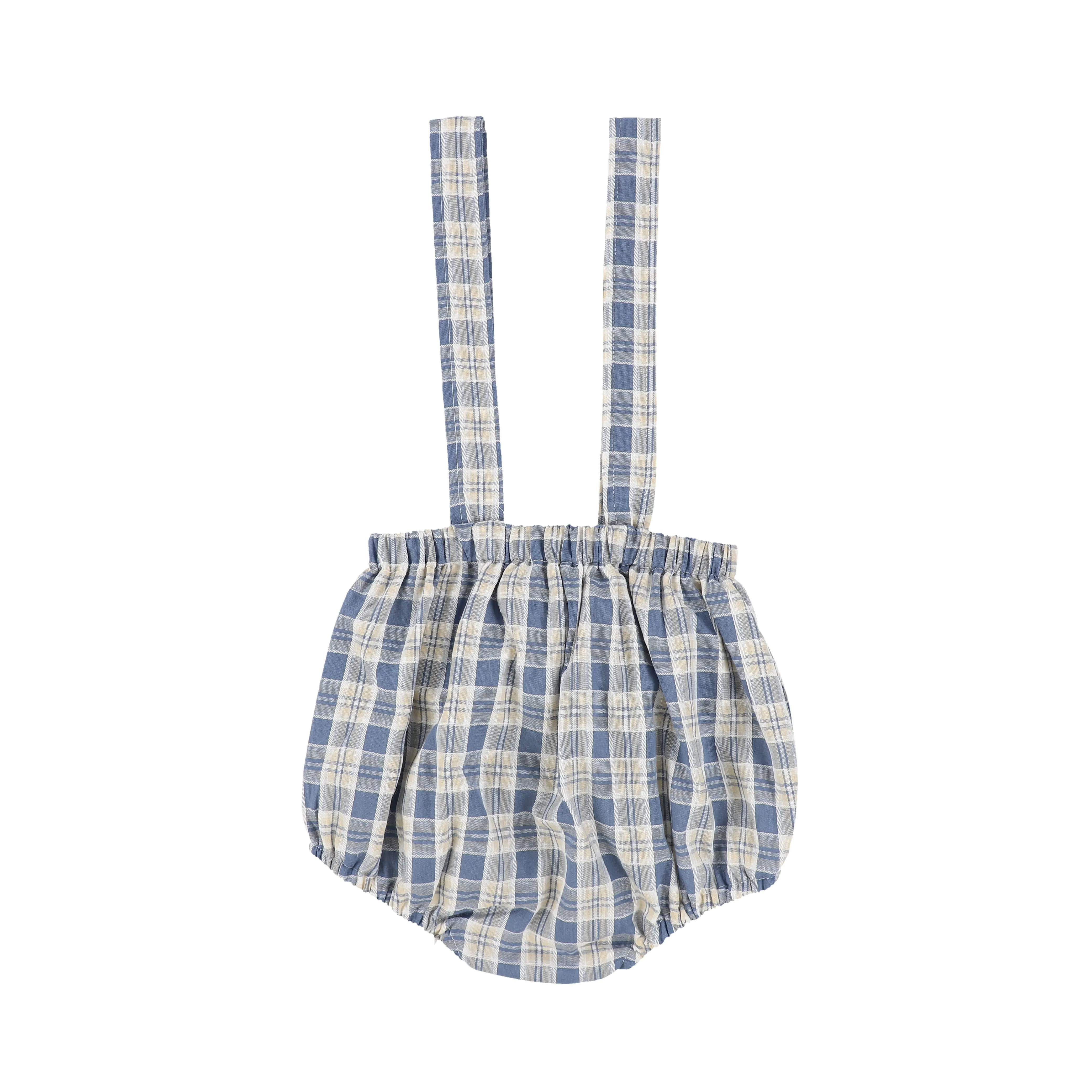 BAMBOO BEIGE PLAID SUSPENDER BLOOMERS [Final Sale]