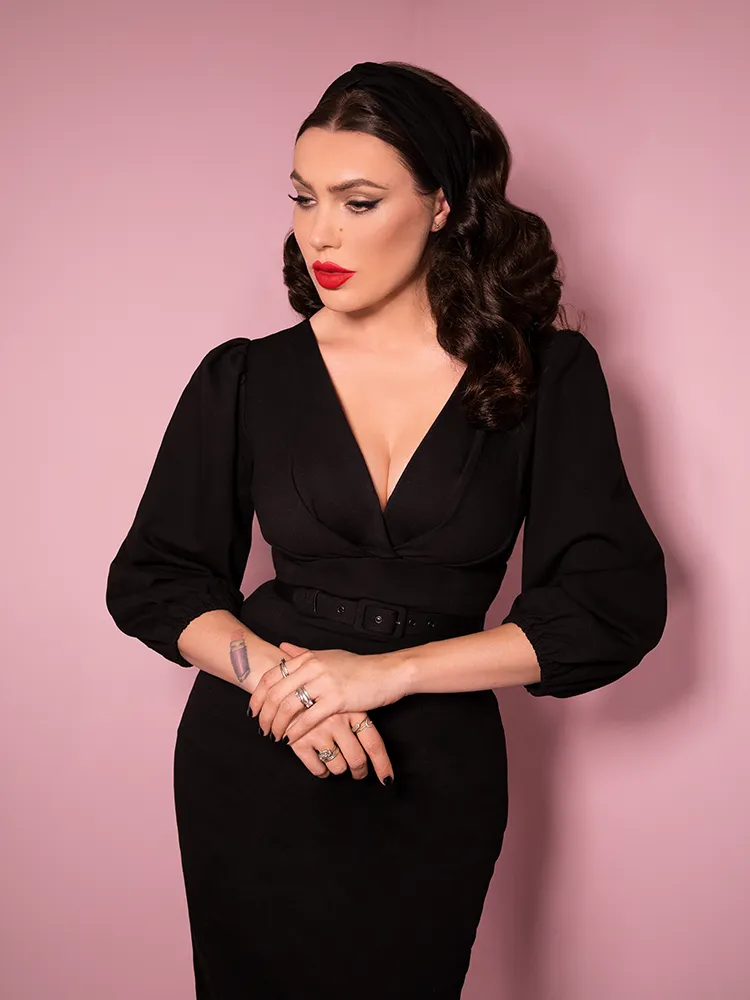 Bawdy Wiggle Dress in Black - Vixen by Micheline Pitt