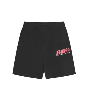 BB ASTRO SWEATSHORTS - BLACK/PINK LOGO