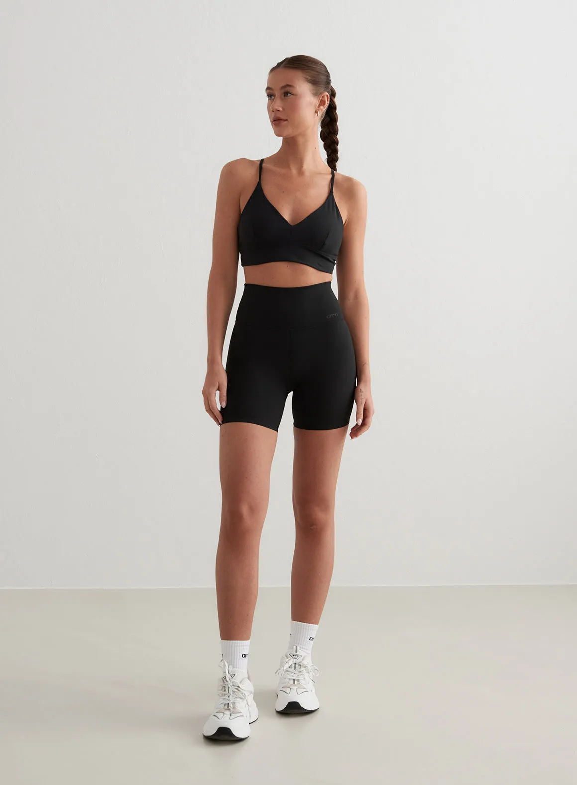 Black Sense Midi Biker Shorts