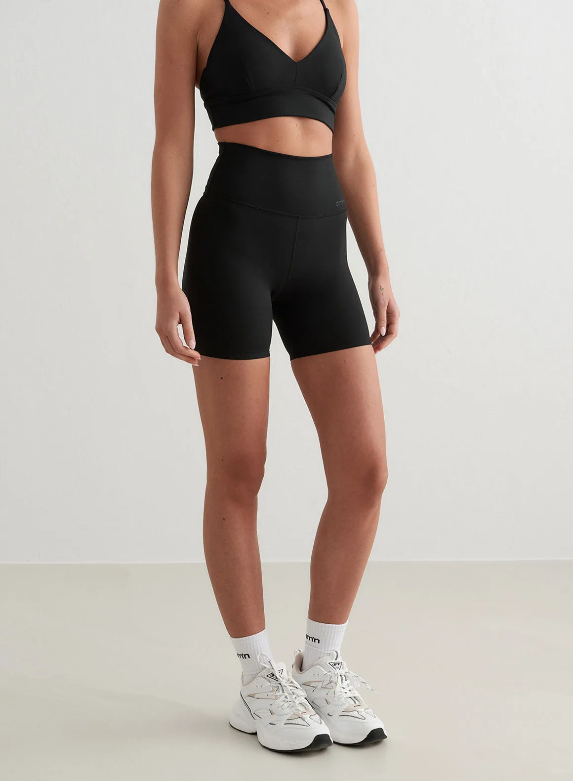 Black Sense Midi Biker Shorts