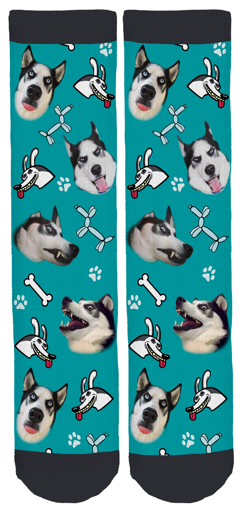 Blu the Husky Crew Socks