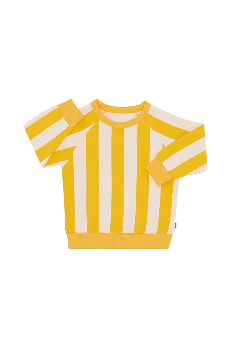 Bonds Kids Soft Threads Pullover - Vertical Rugby Stripe Yellow