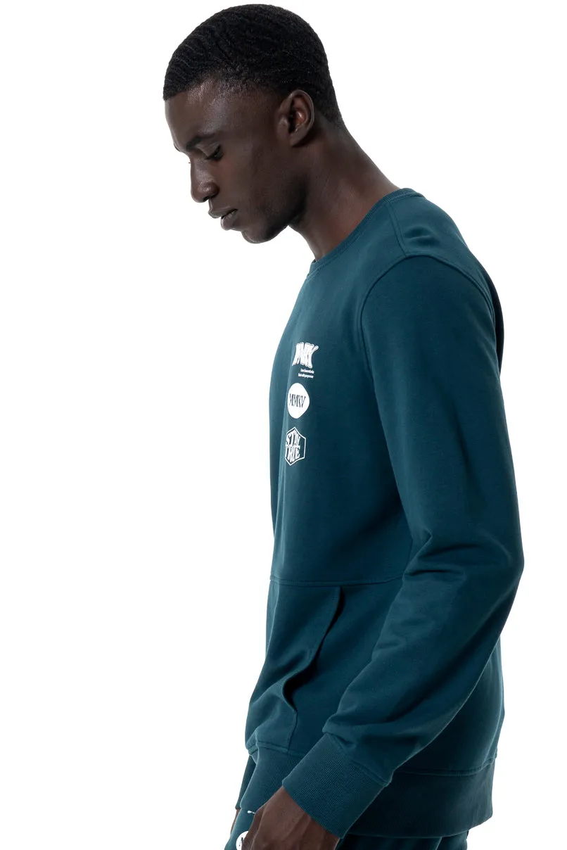 Branded Sweater _ 146211 _ Teal