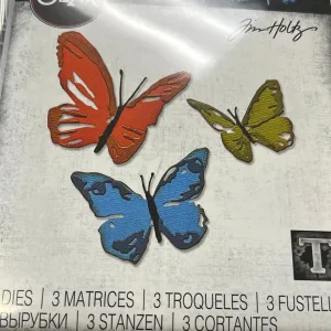 Brushstroke butterflies die set by tim holtz sizzix