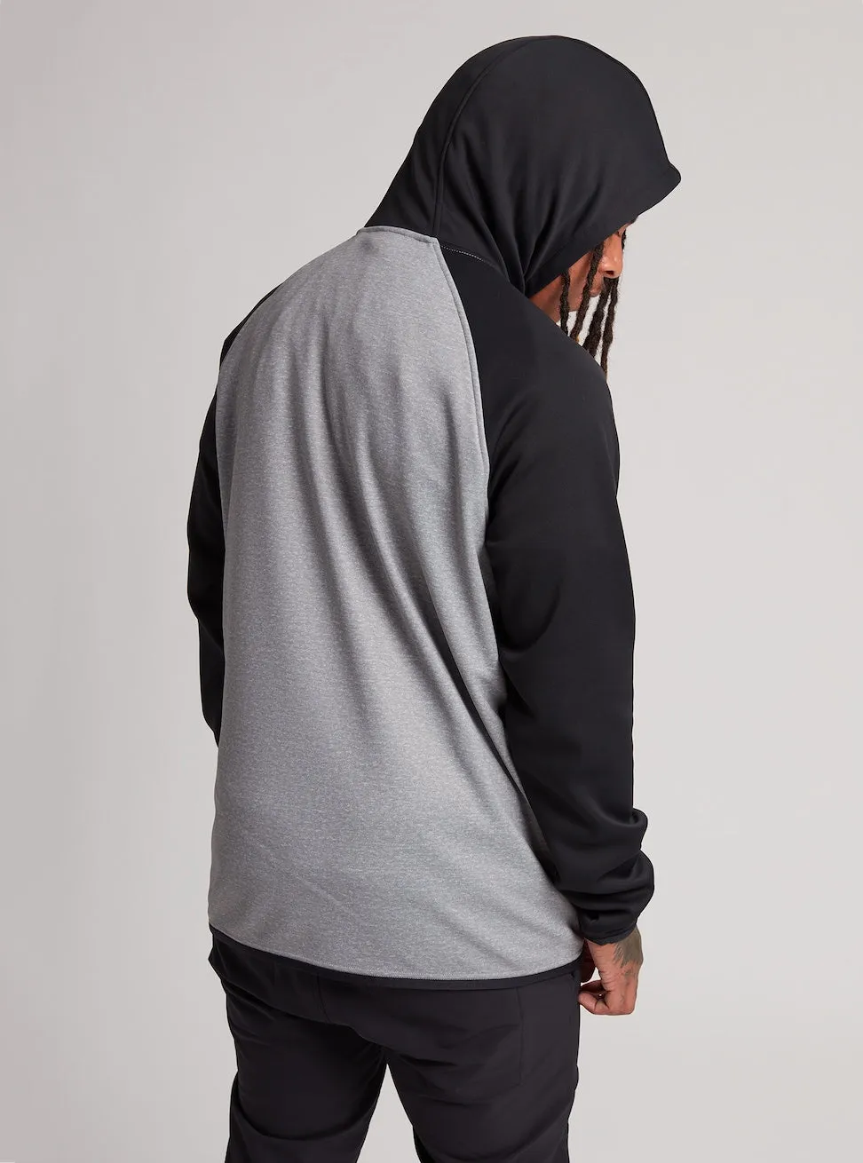 Burton Crown Weatherproof Hoodie Mens Grey Heather / Black