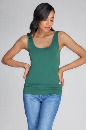 C'est Moi Bamboo Scoop Neck Tank (Pine)