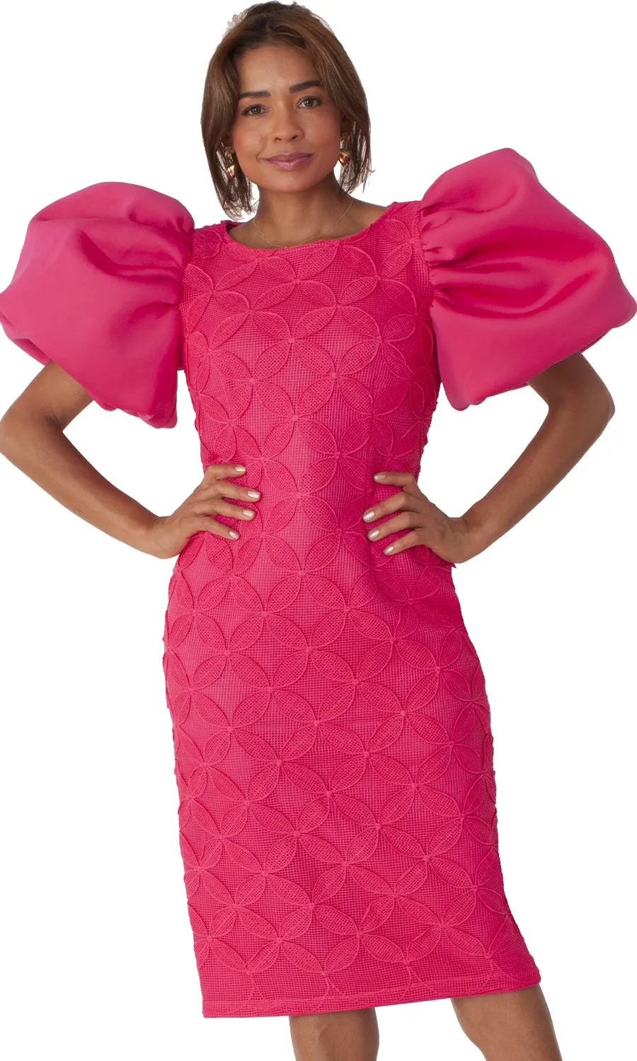 Chancele Church Dress 9727-Fuchsia