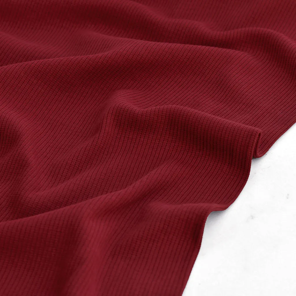 Classic Thick Cotton Ribbing Cranberry