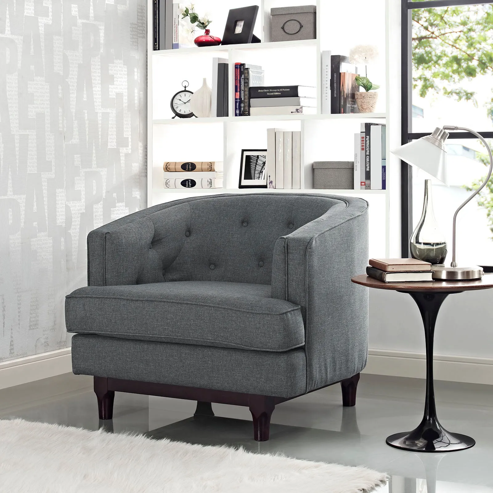 Coast Upholstered Fabric Armchair by Modway