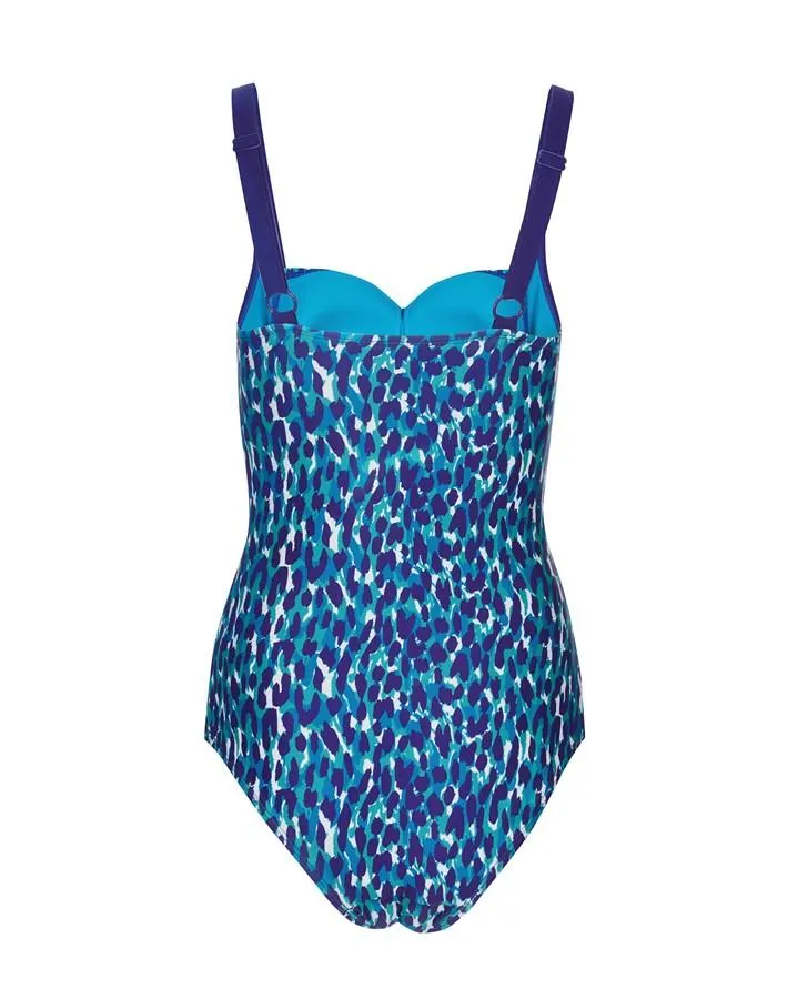 Cobalt Leopard Ruche Swimsuit