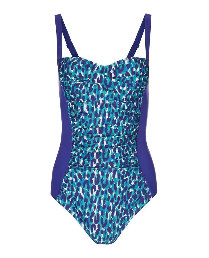 Cobalt Leopard Ruche Swimsuit