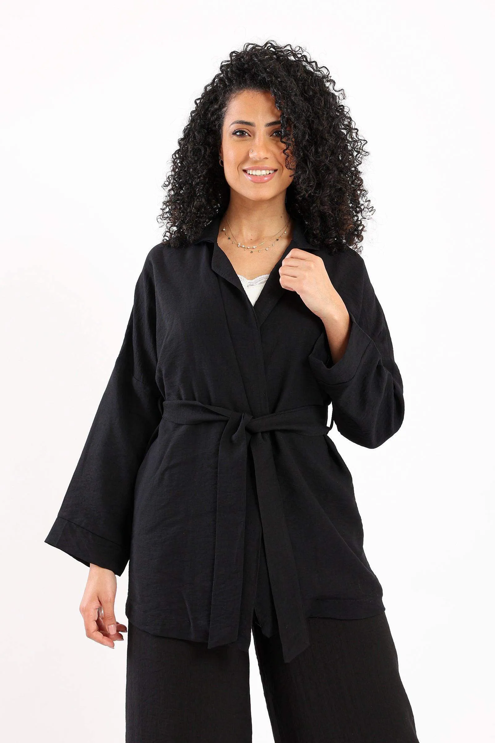 Collared Open Lounge Kimono