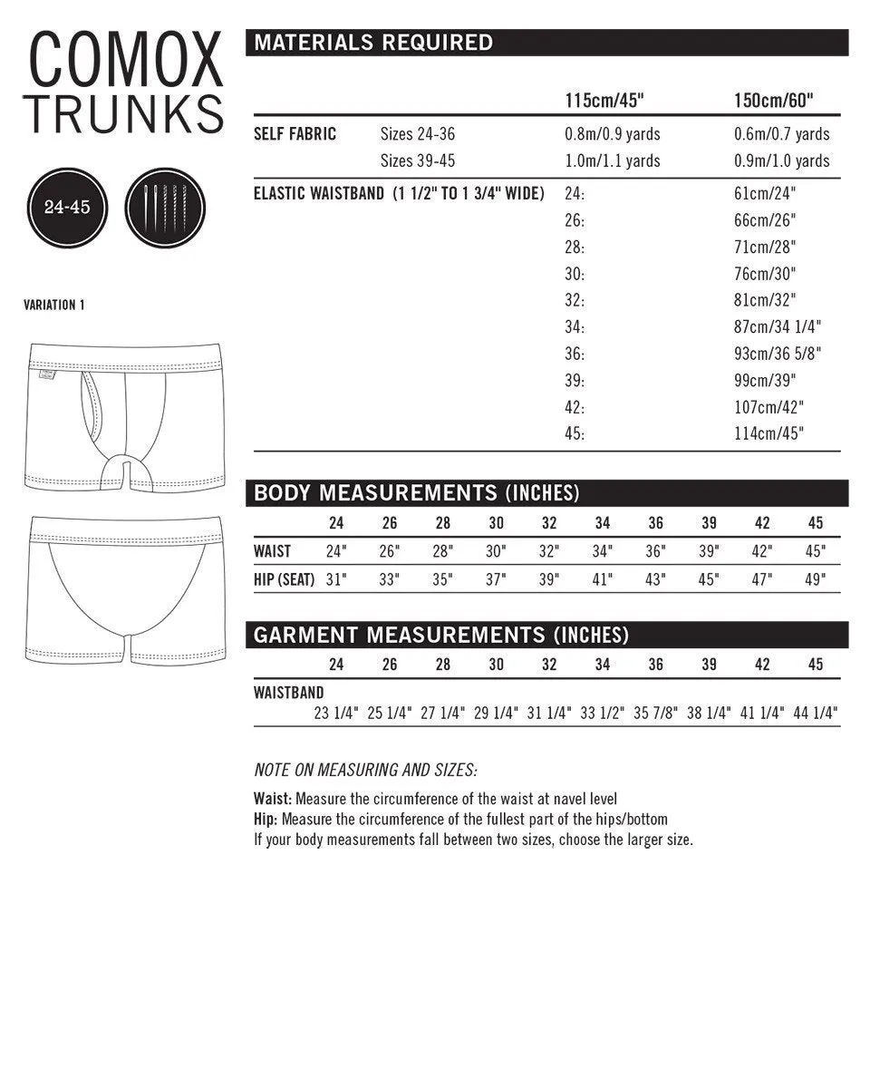 Comox Trunks Pattern - Thread Theory