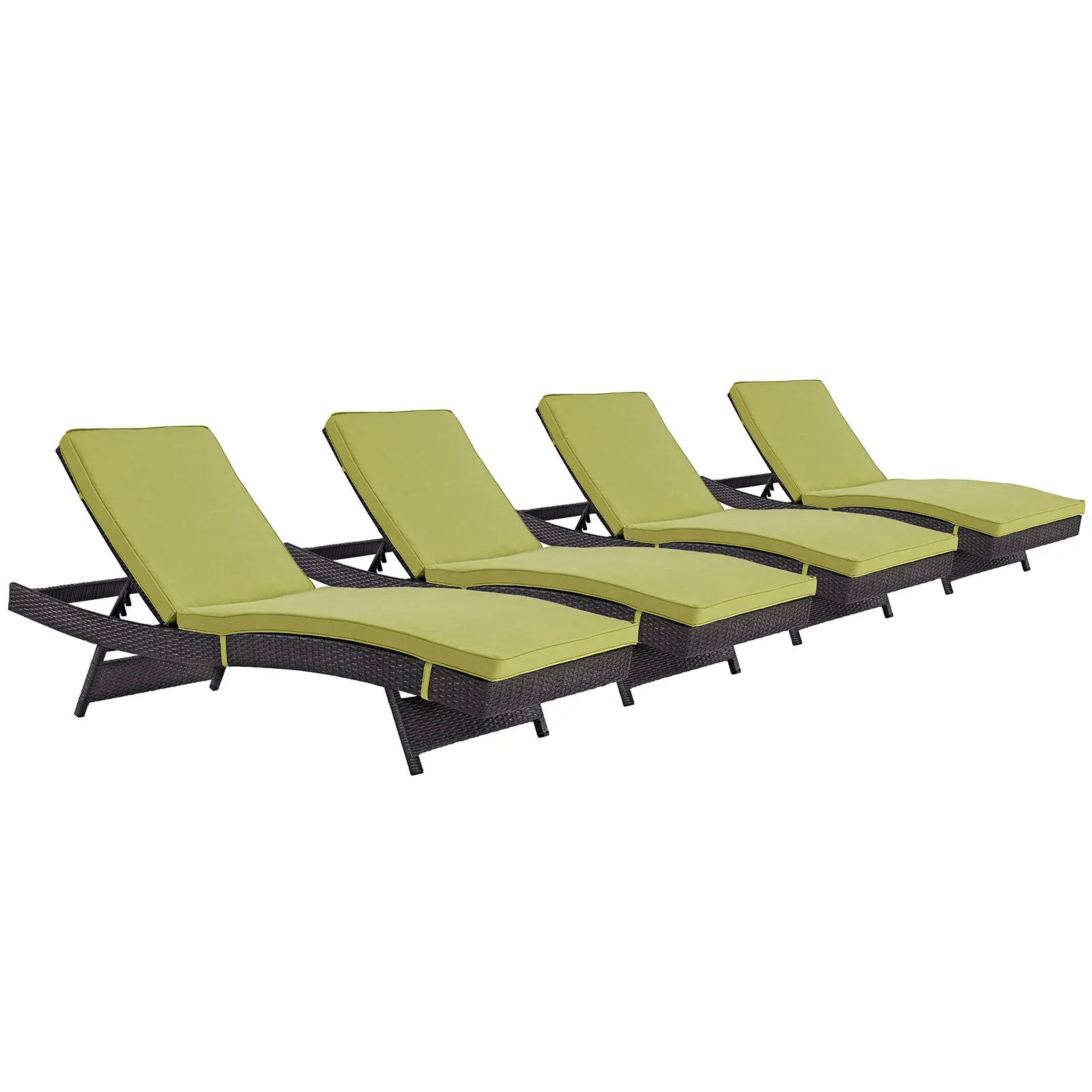 Convene Chaise Outdoor Patio Set of 4 by Modway