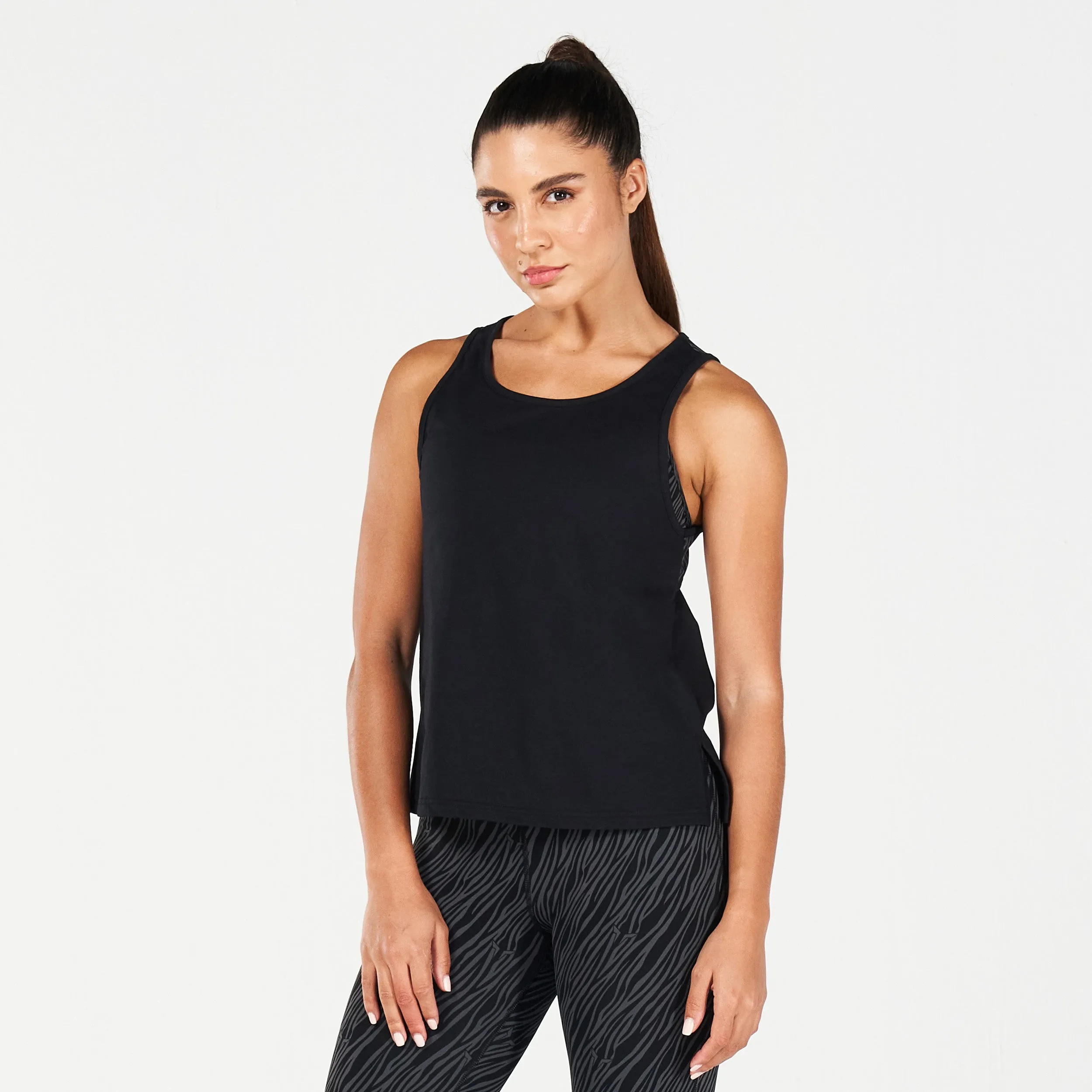 Core Open Back Tank - Black