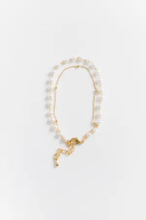 Cove Double Chain Pearl Bracelet