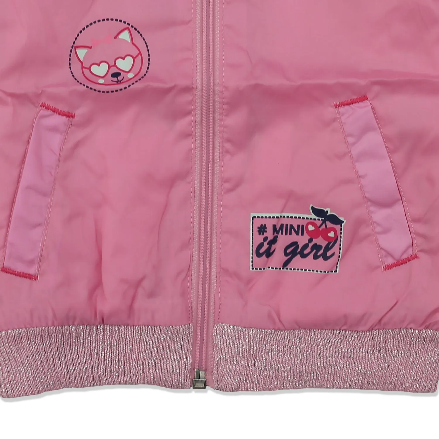 EG - Kids 'Pink' With Side Pocket Zip up Jacket EG217