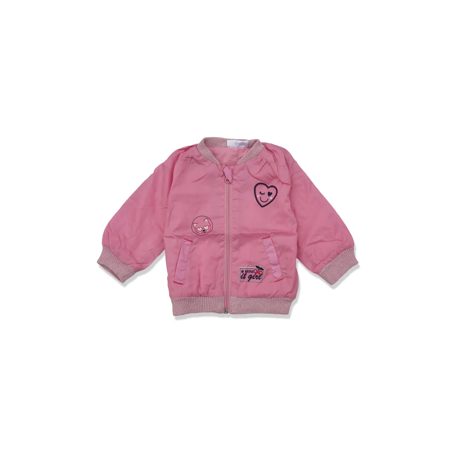 EG - Kids 'Pink' With Side Pocket Zip up Jacket EG217