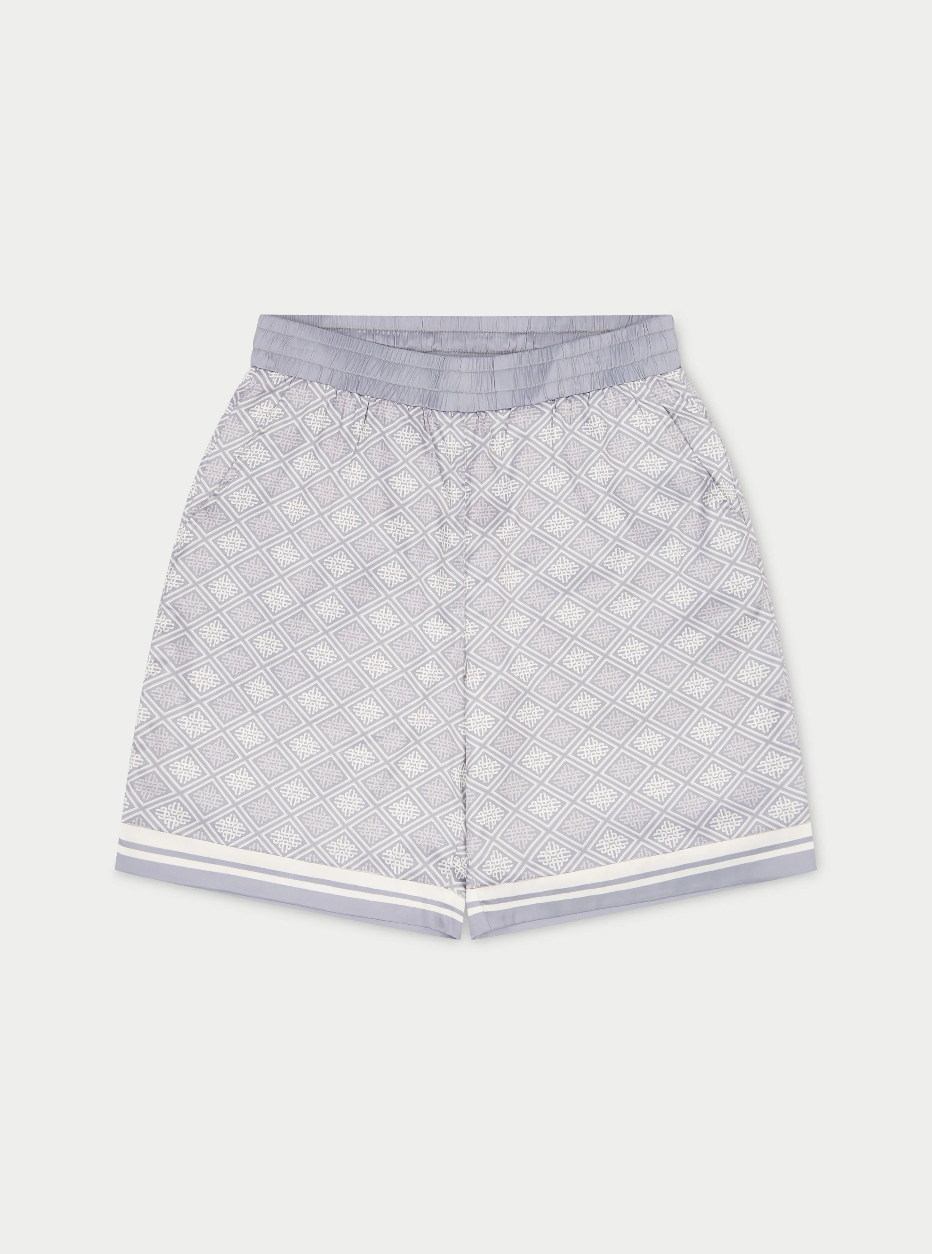 EMBLEM PRINT SHORTS - GREY