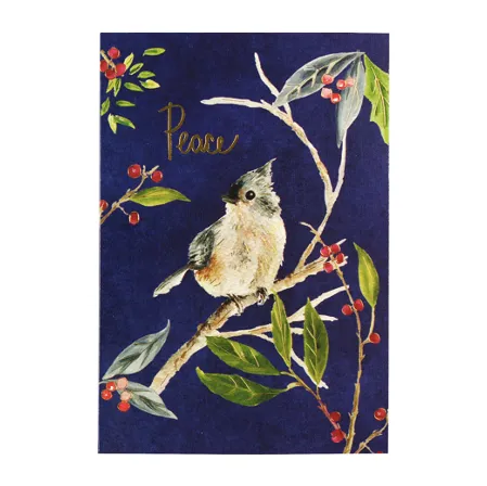 Evening Songbird Small Holiday Card