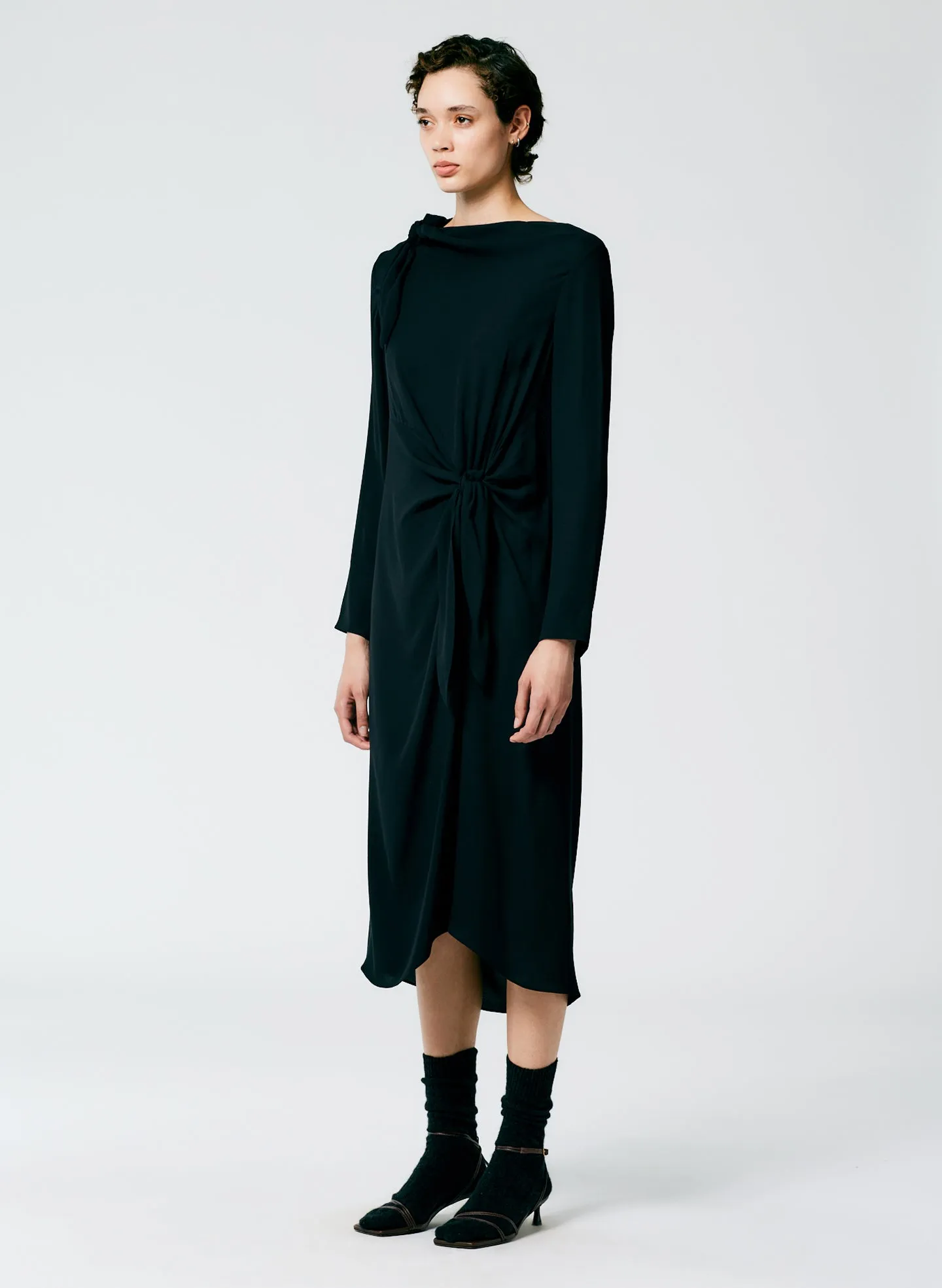 Feather Weight Eco Crepe Benedict Dress