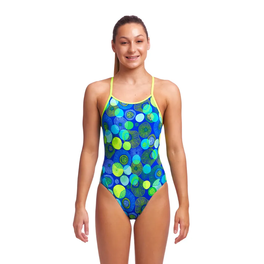 Funkita Girls Diamond Back One Piece FS11G - Blue Bottle