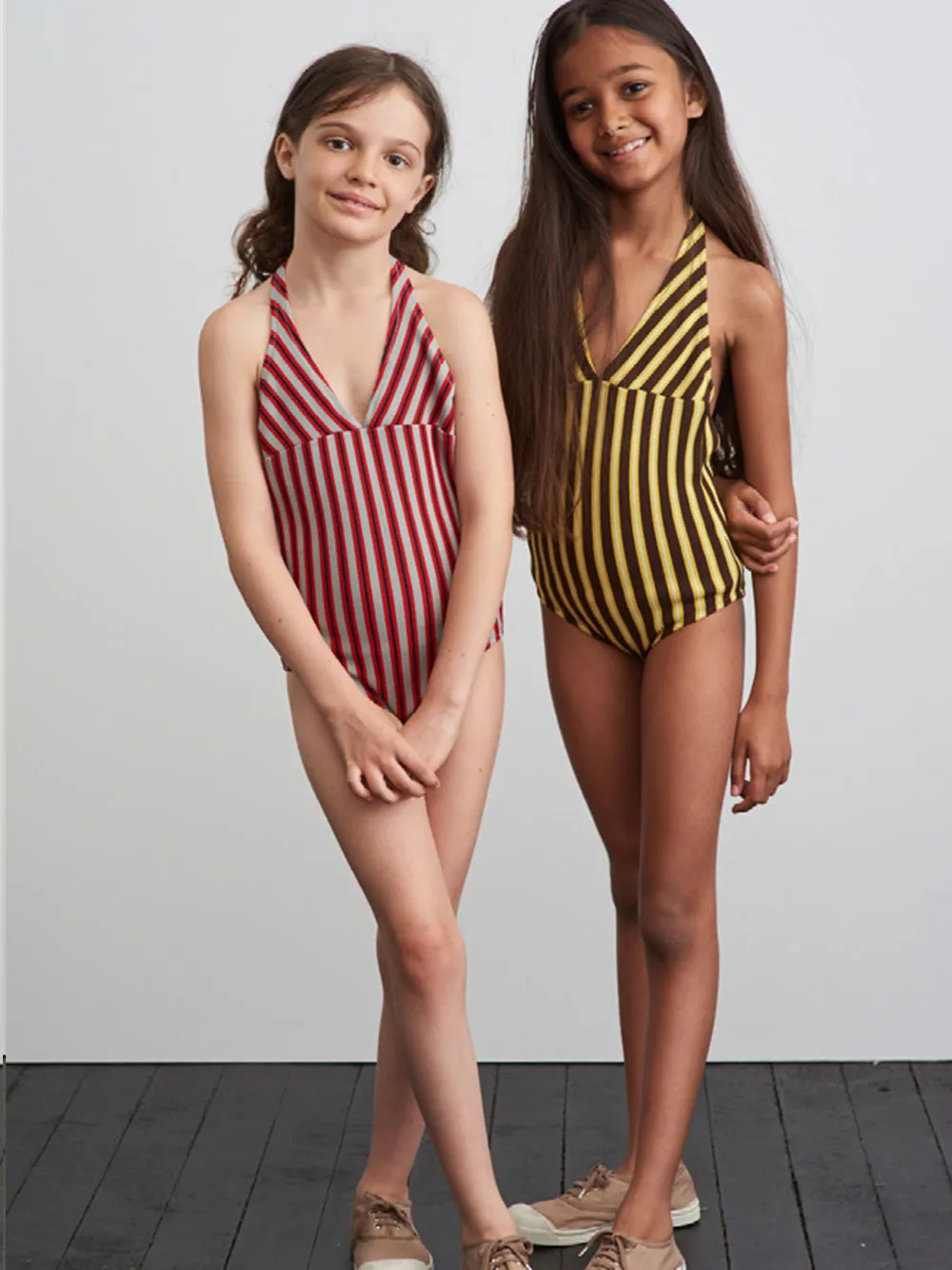 Gillenia Sunshine Stripe Jersey Swimsuit