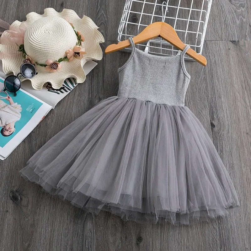 Girls Sleeveless Tutu Dress