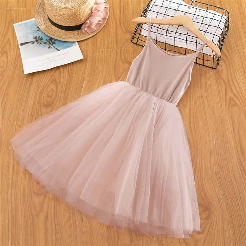 Girls Sleeveless Tutu Dress