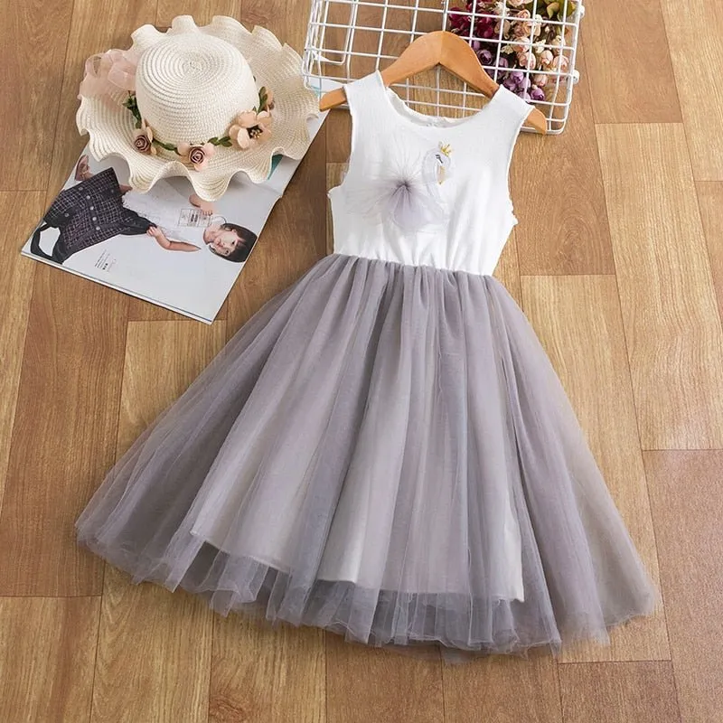 Girls Sleeveless Tutu Dress