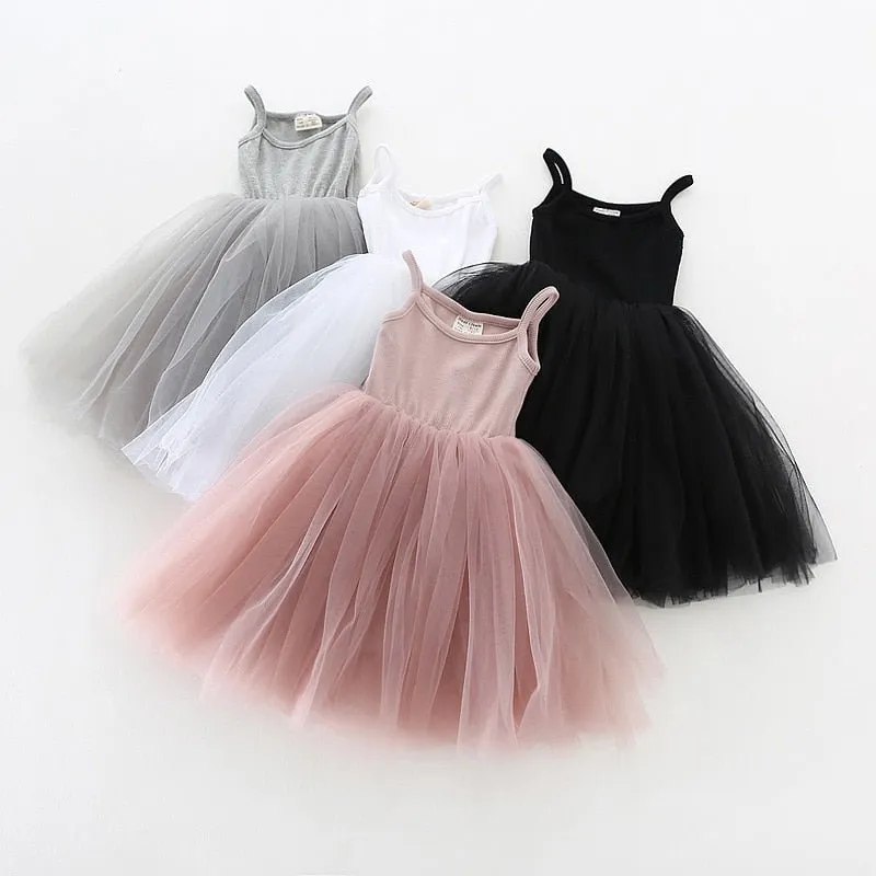 Girls Sleeveless Tutu Dress