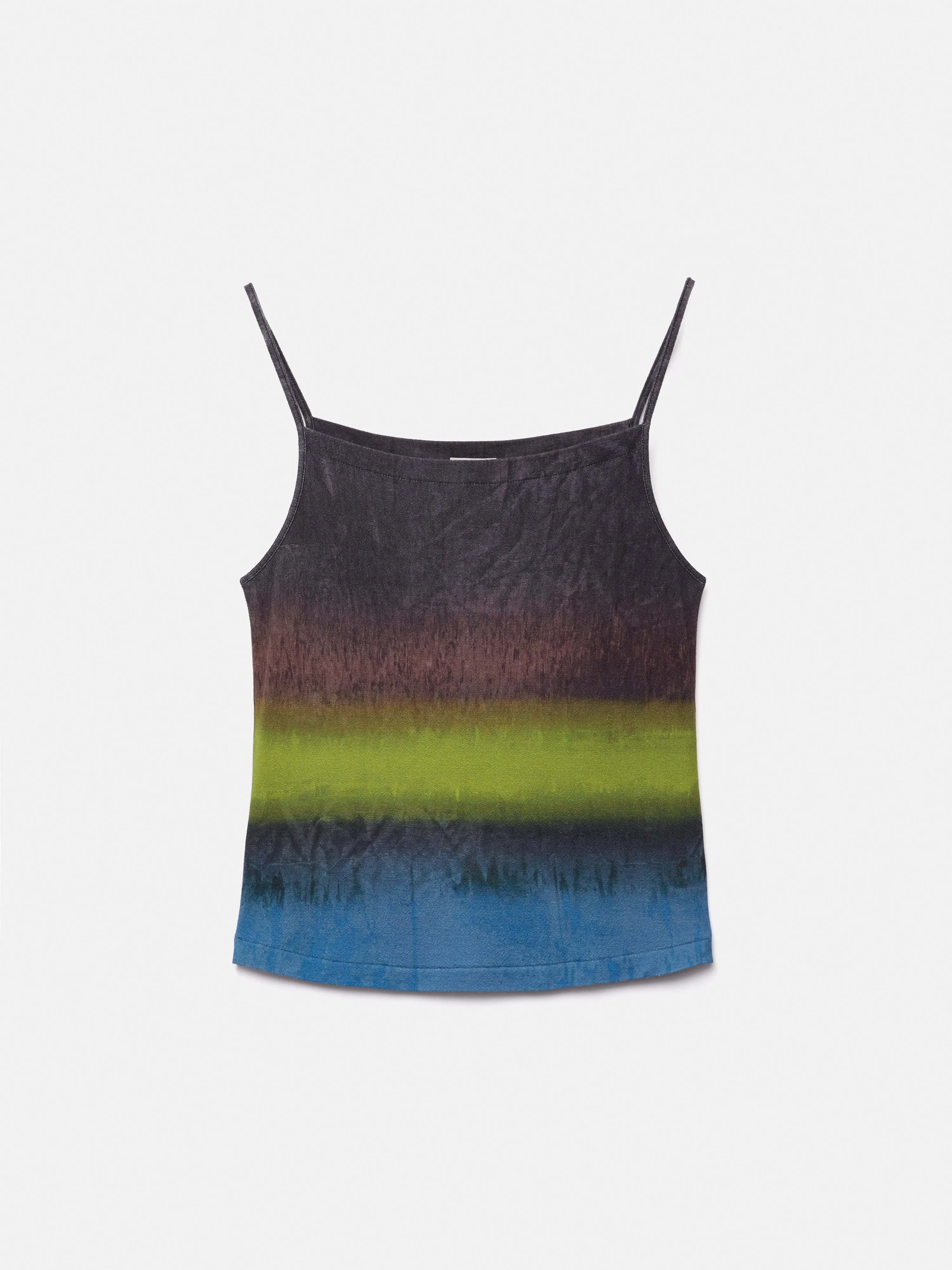 Glazed Abstract Jersey Top | Brown