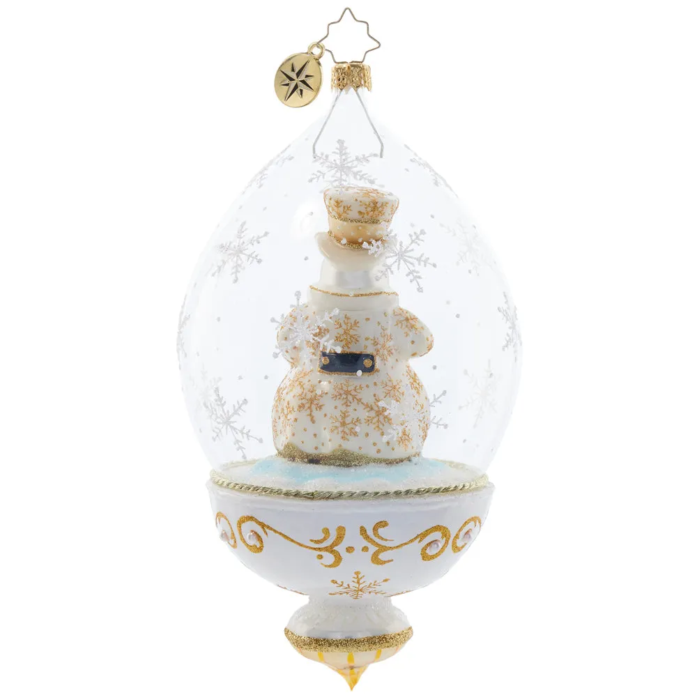 Golden Snowman Globe