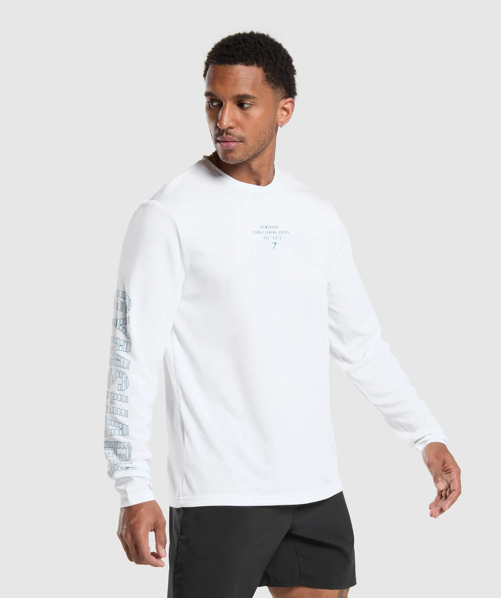 Gymshark Conditioning Goods Long Sleeve T-Shirt - White